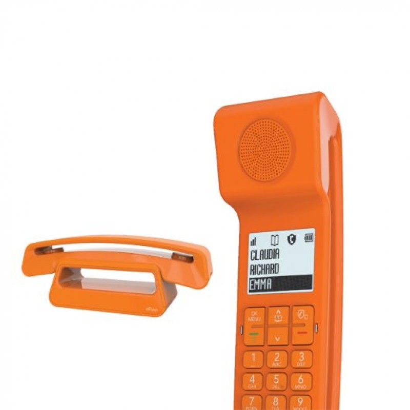 ALCATEL Ασύρματο τηλέφωνο με δυνατότητα αποκλεισμού κλήσεων ePURE ICONIC EWE ALCATEL πορτοκαλί (010068) ALCATEL Ασύρματο τηλέφωνο με δυνατότητα αποκλεισμού κλήσεων ePURE ICONIC EWE ALCATEL πορτοκαλί (010068)